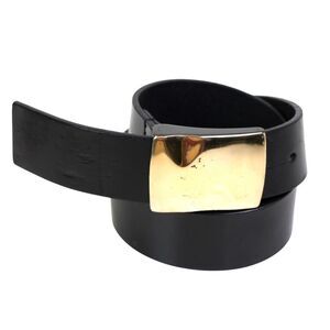 Kenneth Cole SADDLE BLACK REAL LEATHER 1.5"Wd CASUAL DRESS MEN'S BELT Sz 36 (D3